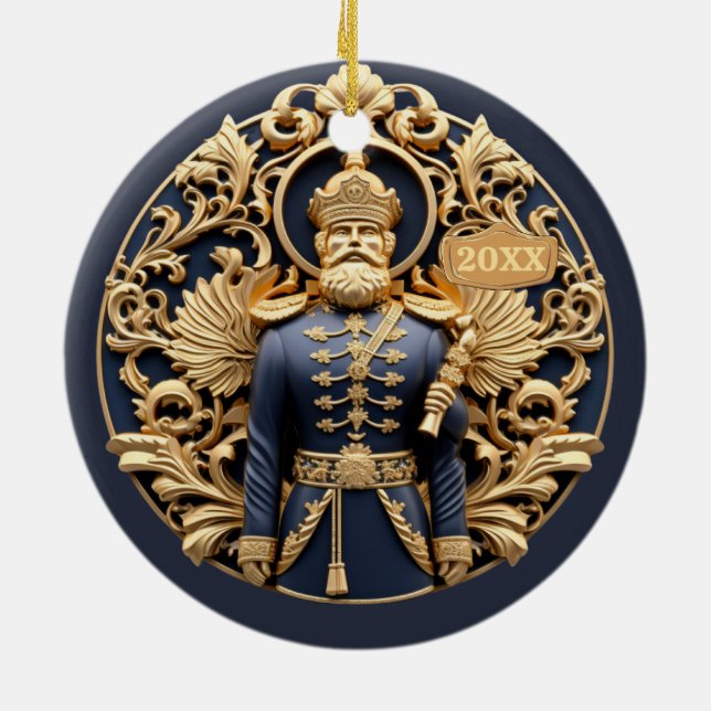 Ornamento navideño de soldado (Atrás)
