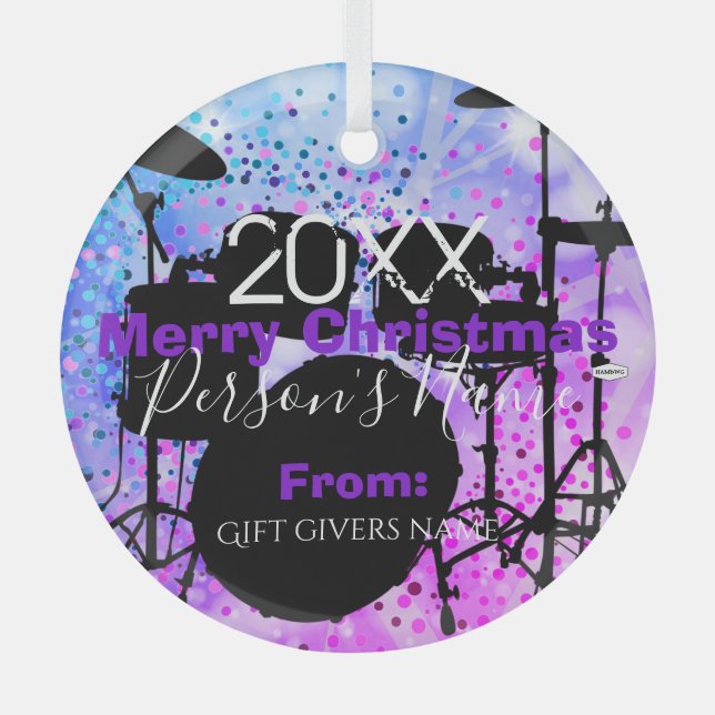 Ornamento navideño de tambores HAMbWG (Anverso)