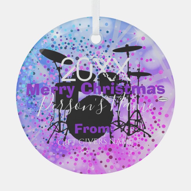 Ornamento navideño de tambores HAMbWG (Anverso)