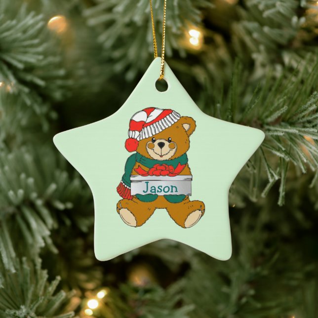 Ornamento navideño de Teddy Bear Boys (Árbol)