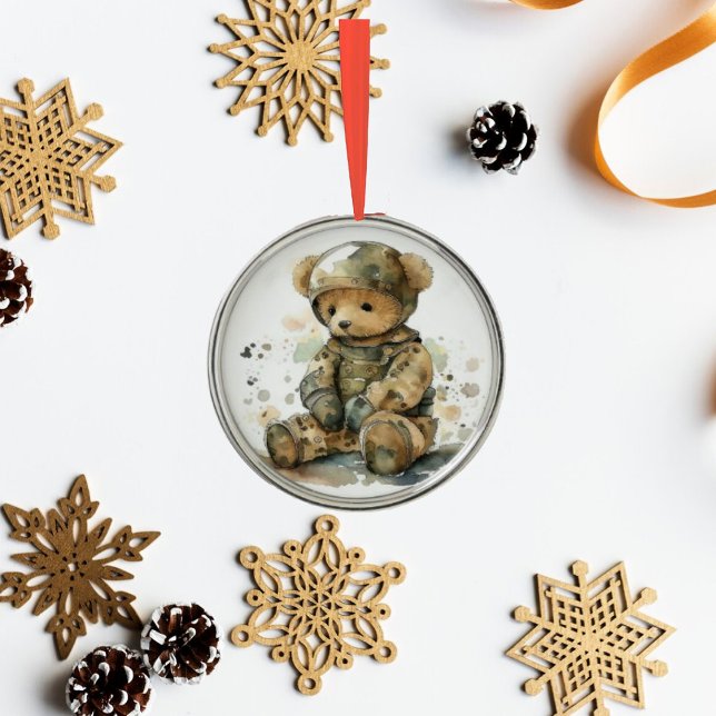 Ornamento navideño de Teddy Bear Soldier (Subido por el creador)