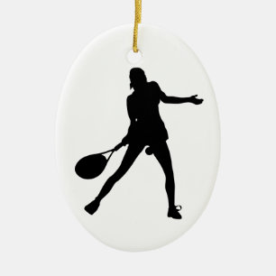 Ornamento navideño de tenis oval para Chicas