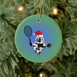 Ornamento navideño de Tennis Quokka