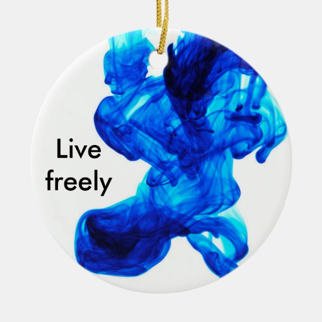 Ornamento navideño de tinta y fin (Frente)