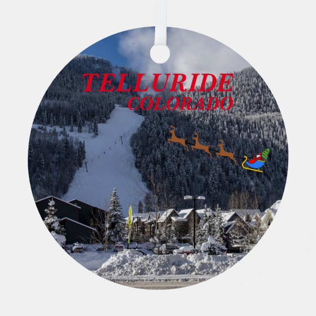 Ornamento navideño de vacaciones de Telluride (Anverso)