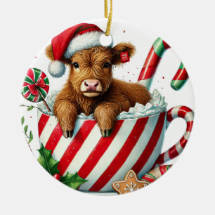 Ornamento navideño de vacas altolianas para navida