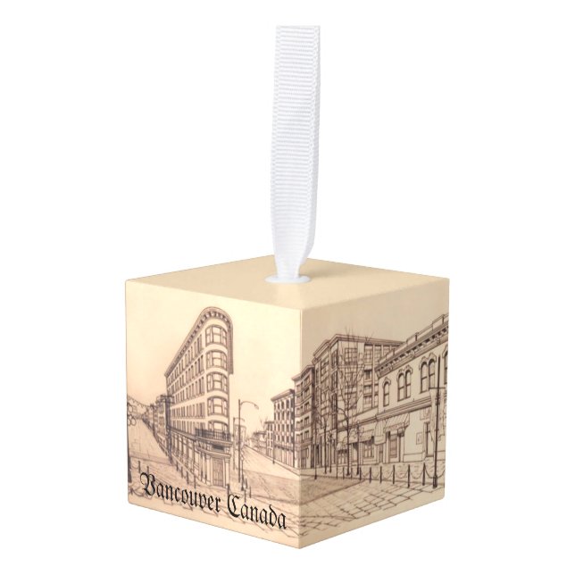 Ornamento navideño de Vancouver (Anverso en perspectiva)