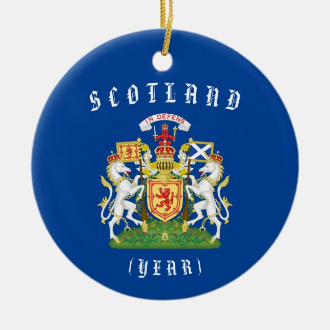 Ornamento navideño de viaje a Escocia (Frente)