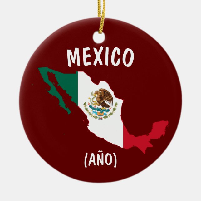 Ornamento navideño de viaje a México (Frente)