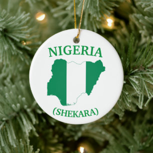Ornamento navideño de viaje de Nigeria