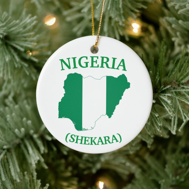 Ornamento navideño de viaje de Nigeria (Árbol)