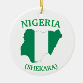Ornamento navideño de viaje de Nigeria