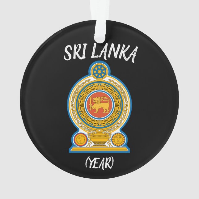 Ornamento navideño de viaje de Sri Lanka (Reverso)