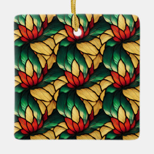 Ornamento navideño de vidrio templado
