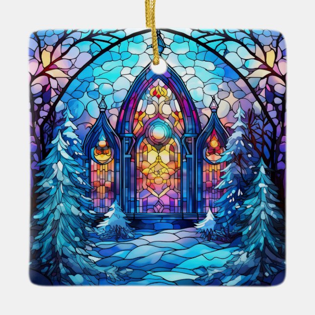 Ornamento navideño de vidrio templado (Anverso)