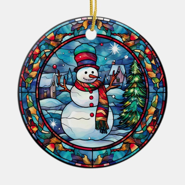 Ornamento navideño de vidrio templado (Frente)