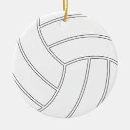 Ornamento navideño de voleibol personalizable