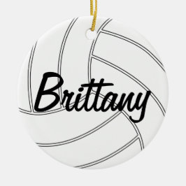 Ornamento navideño de voleibol personalizado