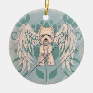 Ornamento navideño de Westie Angel
