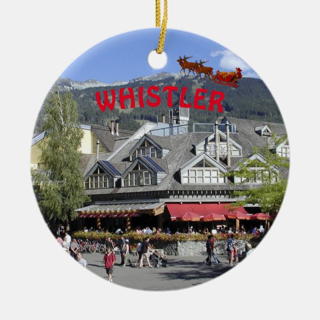 Ornamento navideño de Whistler Canada (Frente)
