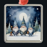 Ornamento navideño de Winter Gnomes<br><div class="desc">adorno de navidad de invierno gnomes</div>
