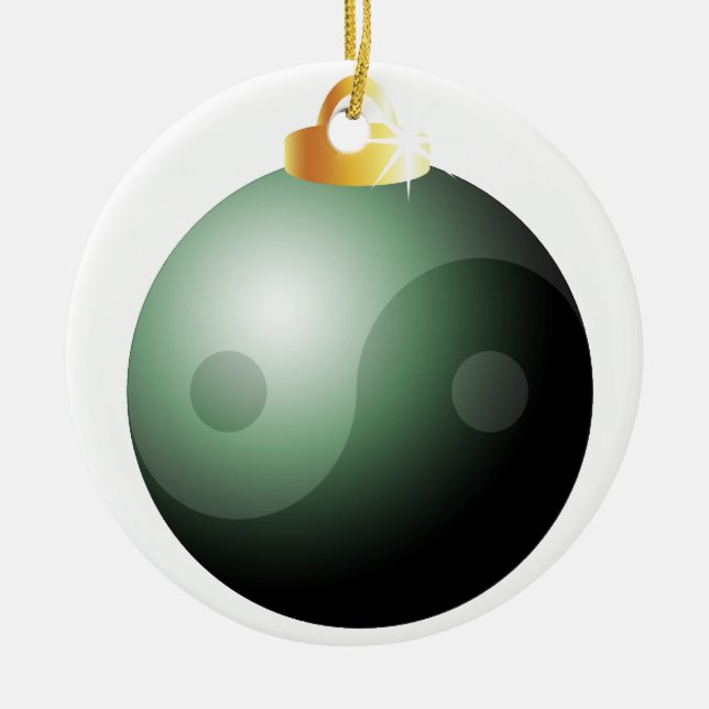Ornamento navideño de Yin y Yang (Frente)