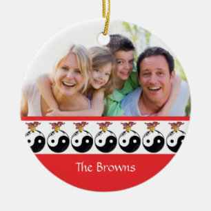 Ornamento navideño de Yin y Yang