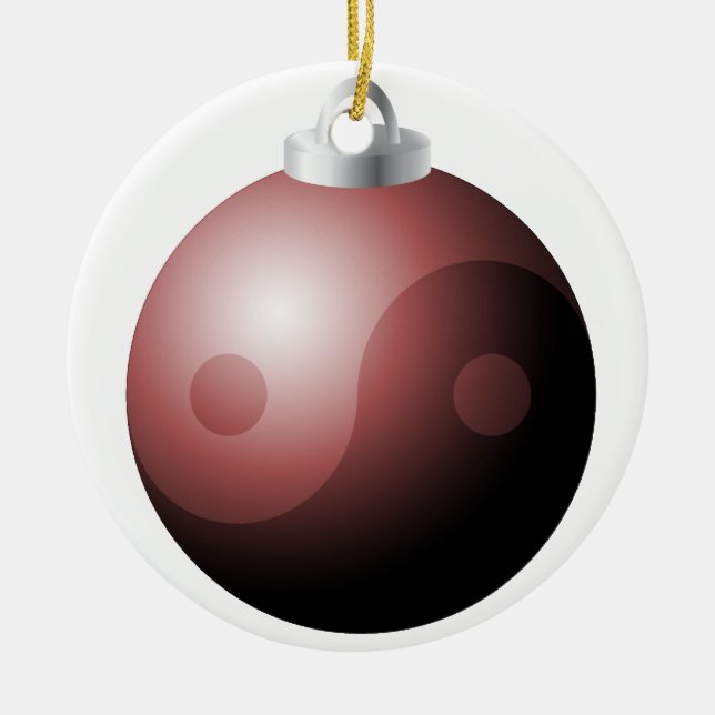 Ornamento navideño de Yin y Yang (Frente)