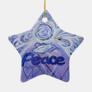 Ornamento navideño del arte de la palabra "Ángel
