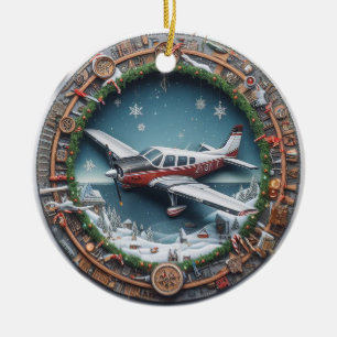 Ornamento navideño del avión