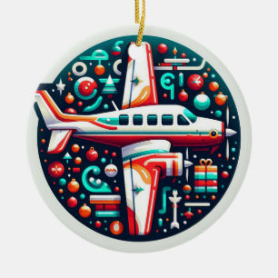 Ornamento navideño del avión