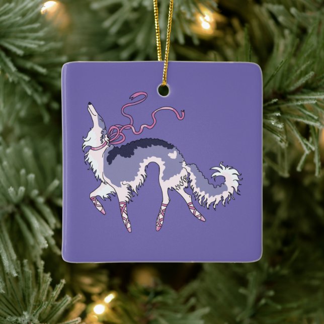 Ornamento navideño del ballet Borzoi (Árbol)