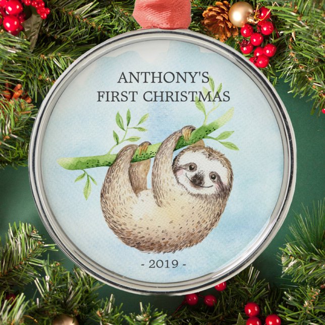 Ornamento navideño del bebé Sloth Adorable (Subido por el creador)
