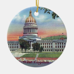 Ornamento navideño del Capitolio del Estado de Vir