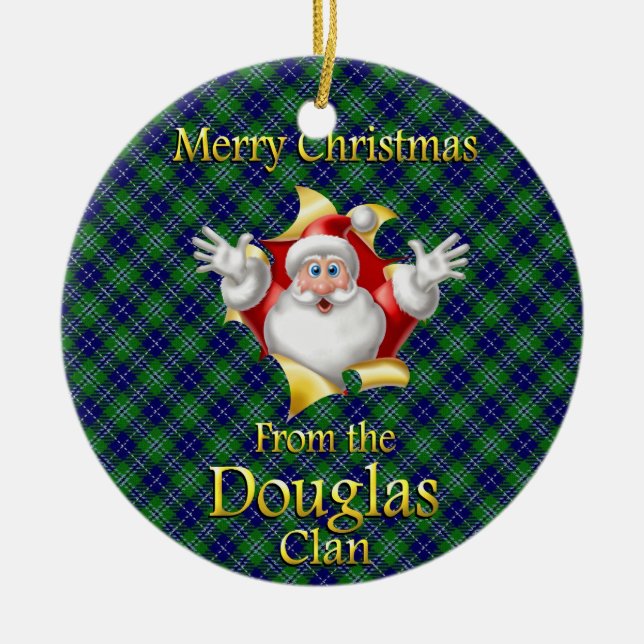 Ornamento navideño del clan escocés Douglas (Frente)