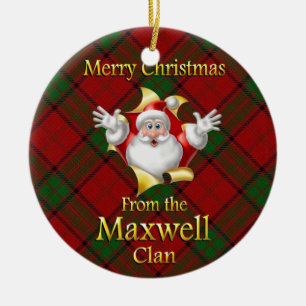 Ornamento navideño del clan escocés Maxwell