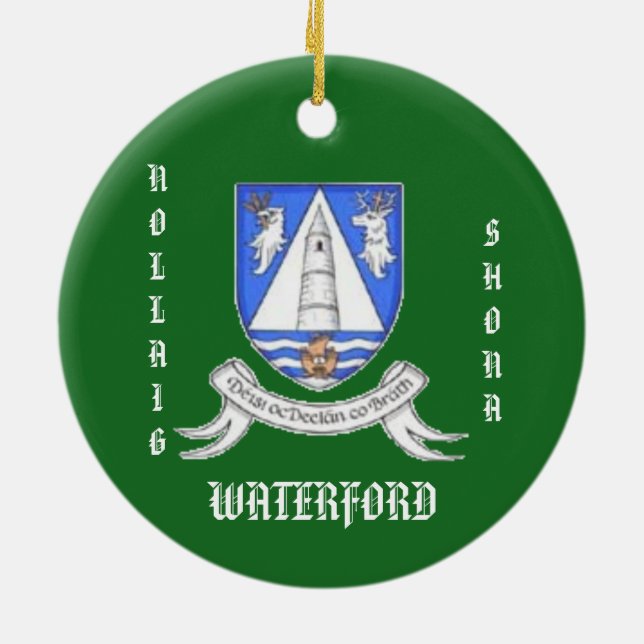 Ornamento navideño del condado de Waterford Irland (Atrás)