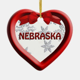 Ornamento navideño del Corazón de Nebraska