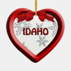 Ornamento navideño del Corazón Idaho