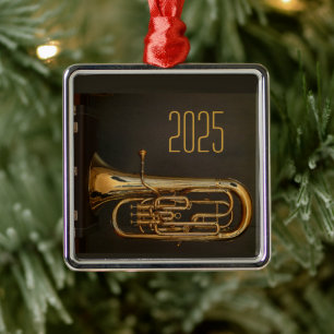Ornamento navideño del Cuerno de Brass