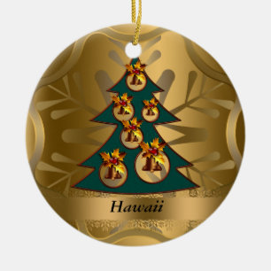 Ornamento navideño del estado de Hawaii