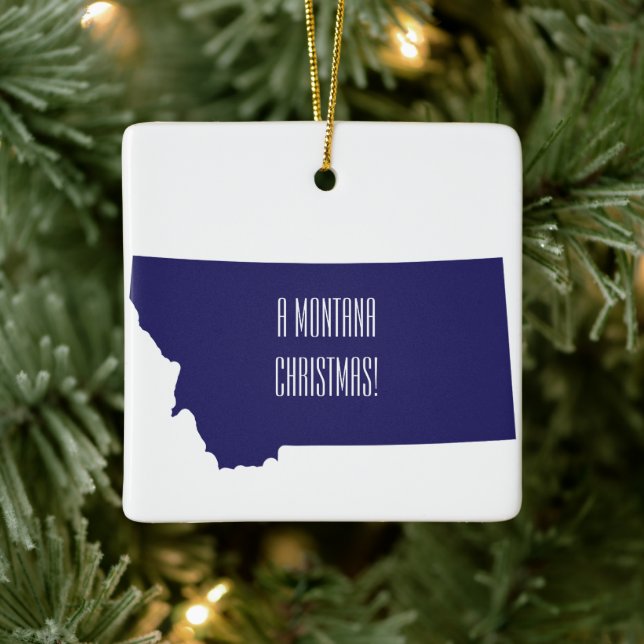 Ornamento navideño del estado de Montana personali (Árbol)