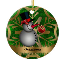 Ornamento navideño del estado de Oklahoma