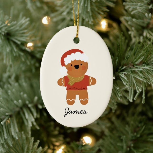 Ornamento navideño del hombre de jengibre personal (Árbol)