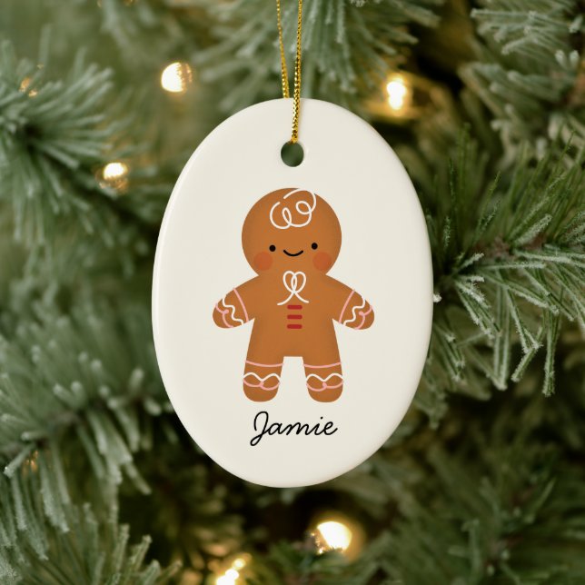 Ornamento navideño del hombre de jengibre personal (Árbol)