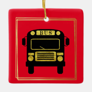 Ornamento navideño del mejor conductor de autobús