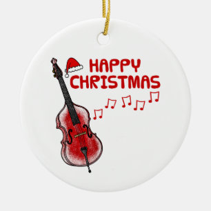 Ornamento navideño del músico Bass Bass Doble