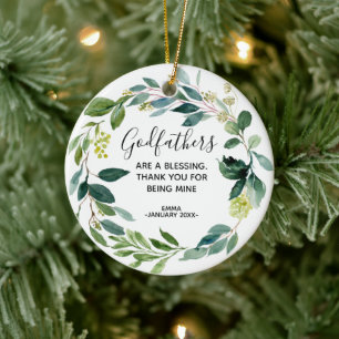 Ornamento navideño del padrino de la vegetación