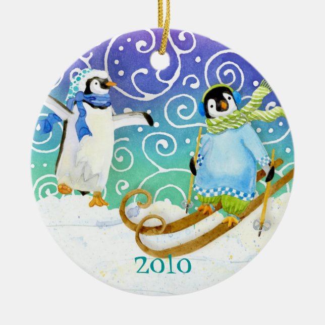 Ornamento navideño del Personalizado de la familia (Frente)