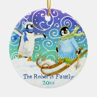 Ornamento navideño del Personalizado de la familia